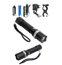 Km-110 Profesyonel Şarjlı El Feneri Ledli+flashlight+zoom Özellikli 6 Parça Full Set