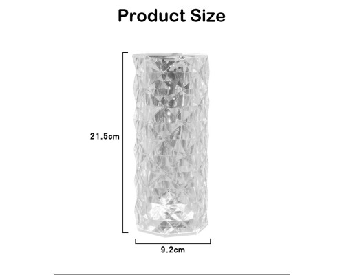 Ps-103 Kristal Elmas Led Dokunmatik Ayarlanabilir Işık şiddeti Ve Parlaklık şarjlı Masa Lambası