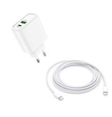 20 Watt 1x Usb-a 1x Usb-c 1 Mt Type-c To Type-c Kablo Hızlı şarj özellikli Adaptör + Kablo Ac96