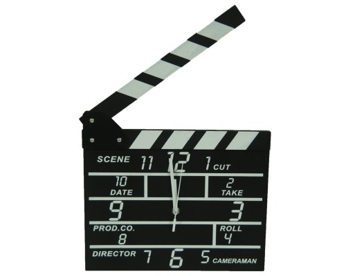 Clapperboard Clock  Analog Klaket Duvar Saati