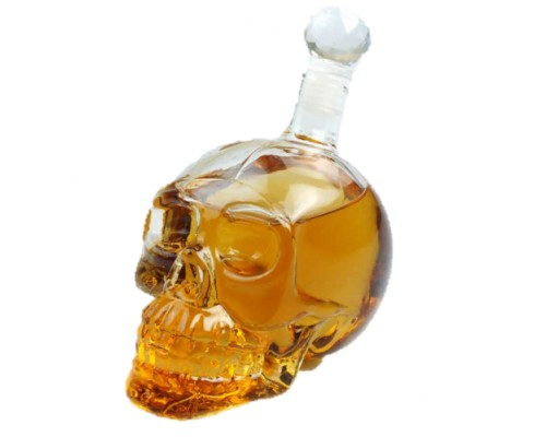 1000 Ml Crystal Head Kuru Kafa İçki şişesi