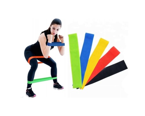 Pilates Squat Aerobik Direnç Lastiği 5 Li Paket