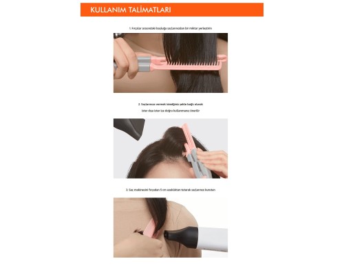 Saçlara Kolay Şekil Veren Saç Kurutma Fırçası APIEU Easy Hair Dry Brush