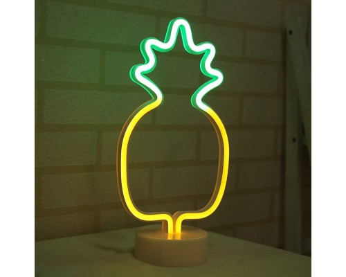 Ananas Model Neon Led Işıklı Masa Lambası Dekoratif Aydınlatma Gece Lambası