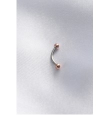 316l Cerrahi çelik Rose Renk Minimal Toplu Gümüş Renk Banana Piercing - Tj-pr1146