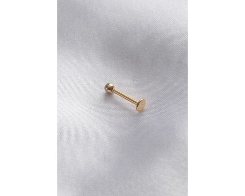 316l Cerrahi çelik 10 Mm Gold Renk Dudak Piercing - Tj-pr1165