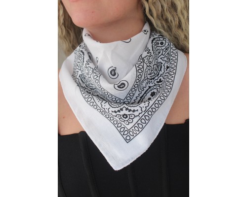 Beyaz Renk Bandana - Tj-bnd1002