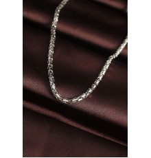 316l çelik Gümüş Renk Bakla Zincir Erkek Kolye - Tj-erk1352