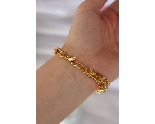 316L Çelik Gold Renk Tiffany Bileklik - TJ-BB6086