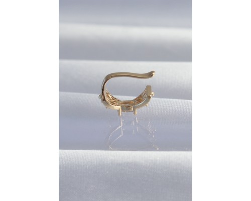 Pirinç Gold Renk Zirkon Taş Kaplama Earcuff Küpe - TJ-BKP9337