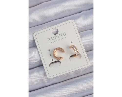 Xuping Rose Renk Zirkon Taş Kaplama Earcuff Küpe - TJ-BKP9426