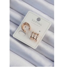 Xuping Rose Renk Zirkon Taşlı Earcuff Küpe - TJ-BKP9439