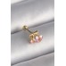 316L Çelik Gold Renk Pembe Zirkon Taşlı Kalp Tragus Piercing - TJ-PR1234