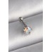 316L Çelik Gümüş Renk Zirkon Taşlı Kalp Tragus Piercing - TJ-PR1243