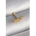 316L Çelik Gold Renk Zirkon Taşlı Çiçek Tragus Piercing - TJ-PR1246