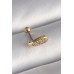 316L Çelik Gold Renk Zirkon Taşlı Kanat Tragus Piercing - TJ-PR1268