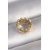 316L Çelik Gold Renk Zirkon Taşlı Yaprak Model Tragus Piercing - TJ-PR1302