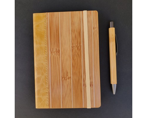 Ahşap Defter Ve Bambu Touchpen Kalem Seti