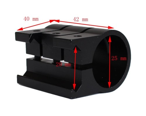 Picatinny Raylı Fener Ve Lazer Takma Aparatı 22 Mm