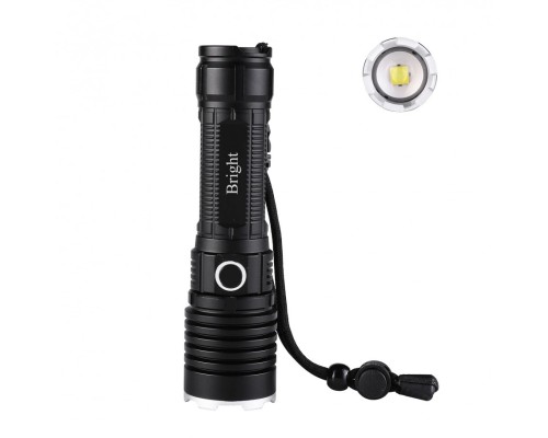 GHT-5761 XP90 LED 3 Mod Zoomlu Yağmur Suyu Geçirmez Şarjlı El Feneri