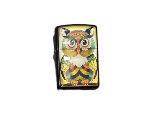 Damla Baskılı Zippo çakmak + Benzin Baykuş