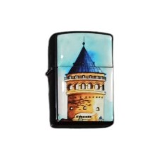 Damla Baskılı Zippo çakmak + Benzin Galata