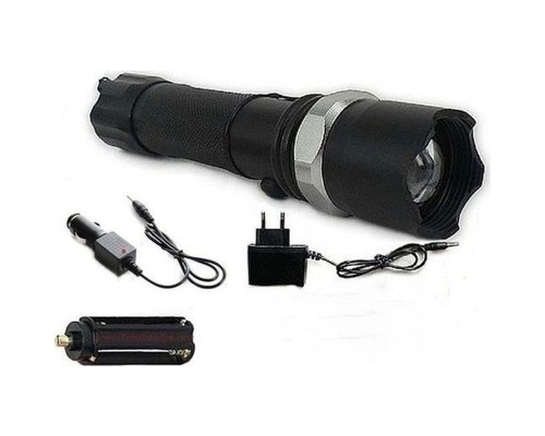 Km-110 Profesyonel şarjlı El Feneri Ledli+flashlight+zoom özellikli Bağlantı Aparatlı 6 Parça Full Set