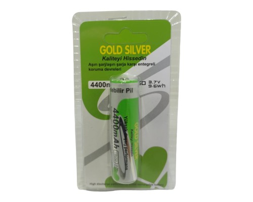 Goldsilver 4400 Mah 18650 3.7v şarjlı Pil