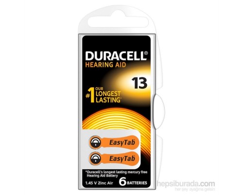 Duracell 13 Numara 6 lı İşitme Cihazı Pili