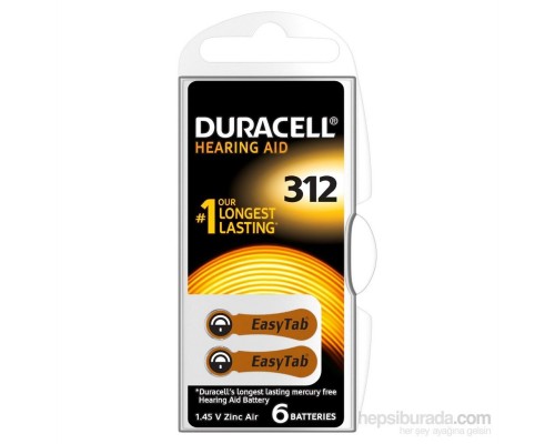 Duracell 312 Numara 6 Lı İşitme Cihazı Pili