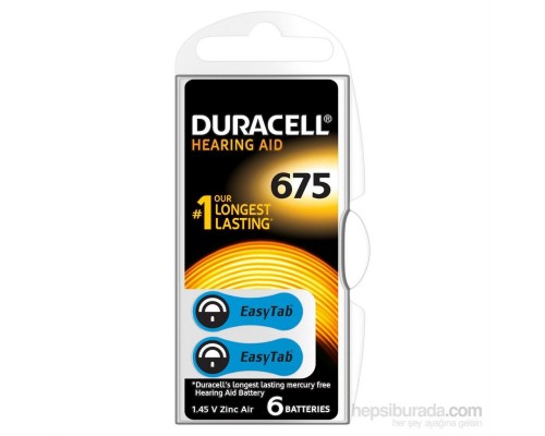 Duracell 675 Numara 6 lı İşitme Cihazı Pili