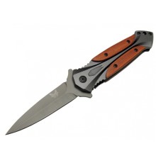 Benchmade Da27b Gri Sivri Kamp çakı 20cm - Yarı Otomatik, Kemerlikli, Kutulu, Ahşap - Metal Sap