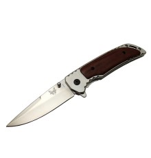 Benchmade Da56 Kahverengi Kamp çakı 20cm- Yarı Otomatik, Kemerlikli, Ahşap - Metal Sap