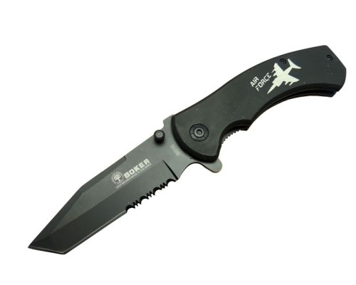 Boker B016 Air Force Kamp Çakı 21 cm - Otomatik, Uçaklı Sap