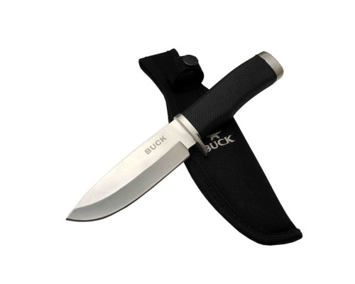 Buck 7-7 Siyah Av / Outdoor Bıçak 22cm - Siyah Sap, Kılıflı