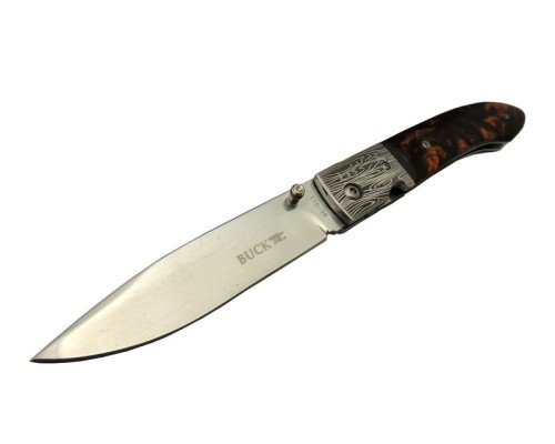 Buck Knives BK-011BK Kamp Çakı 23 cm - Kahverengi Sedef Sap, Kılıflı, Kutulu