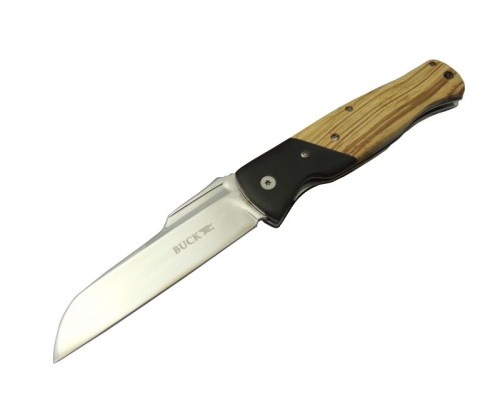 Buck Knives BK-016ZBR Kamp Çakı 23 cm - Ahşap Saplı, Kılıflı, Kutulu, Kemerllikli