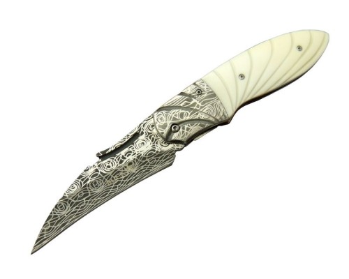 Buck Knives DMS BK-3208 Carves Damascus Kamp Çakı 23 cm - Kılıflı, Kutulu