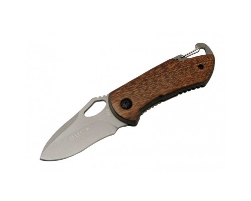 Buck X74 çakı Ahşap 15 Cm Manuel, Kemerlikli