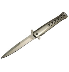 Tac-force 1111wy Gri Yunuslu Kamp çakı 23cm - Yarı Otomatik, Metal Sap, Kemerlikli