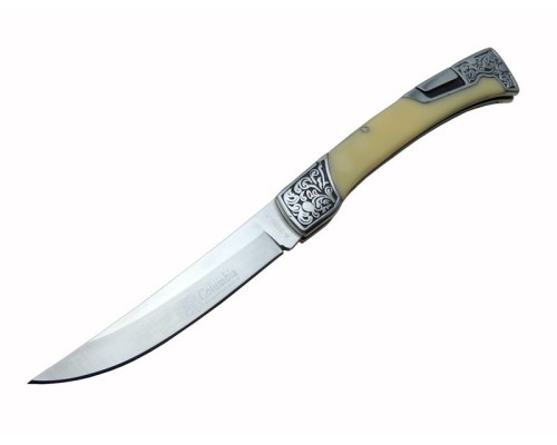 A3165c Kamp çakı 24 Cm - Sedef & Metal Saplı, Kemerlikli