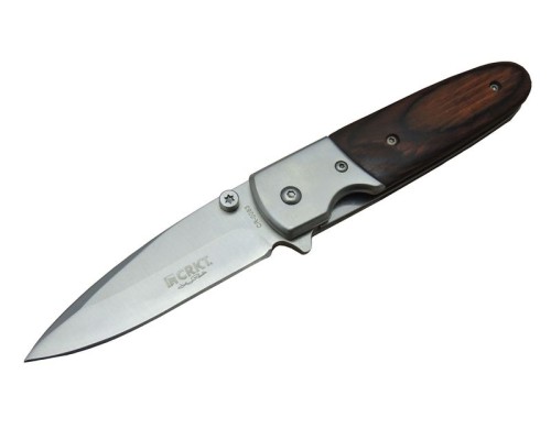 CRKT CR 0083 Koyu Kamp Çakı 16,5 cm - Ahşap Sap, Otomatik, Kılıflı, Kutulu