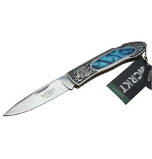 Crkt Cr 0148 Bl Kamp çakı 20 Cm - Köpek Desenli Sedef & Metal Sap, Kılıflı, Kutulu