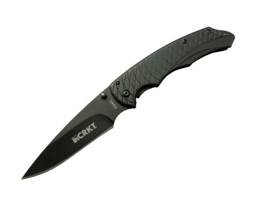 CRKT CR 7040 Siyah Kamp Çakı Metal 22 cm - Metal Saplı, Otomatik, Kılıflı, Kutulu