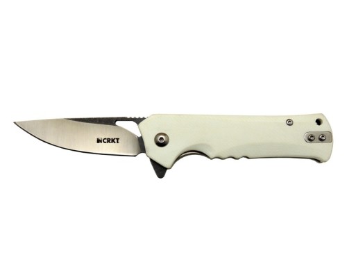 Crkt Muskie 202 AWY Beyaz Kamp / Outdoor Çakı 18cm - Yarı Otomatik, Kemerlikli, Kutulu