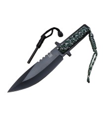 Cut Knives F19 TY0453 Magnezyum Kamp Bıçağı 27 cm - Paracord İpli Saplı, Kılıflı