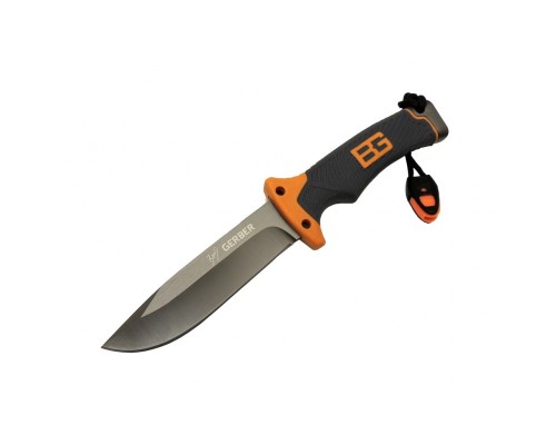 GB Bear Grylls Ultimate GB31001063 Kamp Bıçak 25 cm - Magnezyum Çubuklu, Kılıf ve Kayışlı