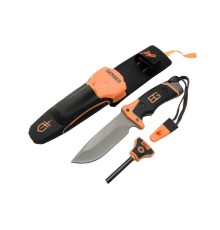 Gerber Bear 1112 A Taşlı Av / Survival Bıçak 20cm - Kılıflı, Düdüklü, Kıvılcım çıkarıcı Aparat