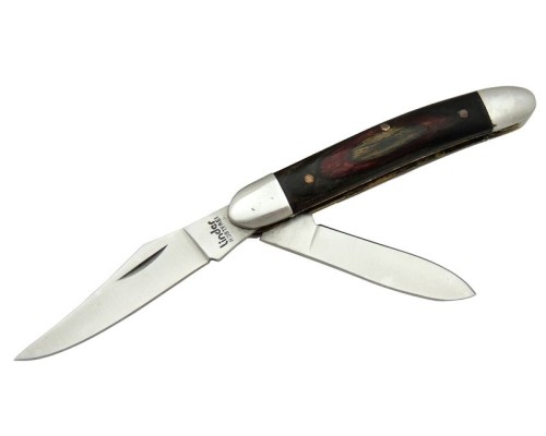 K-21 Linder Çiftli / Çift Ağızlı Çakı 14,5 cm - Ahşap Saplı, Manuel