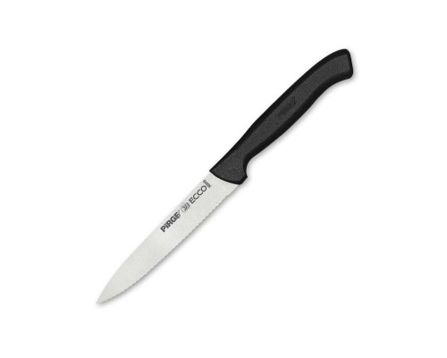 38049 Ecco Tırtıklı Sebze, Et, Biftek Steak Bıçağı 12 cm - Siyah